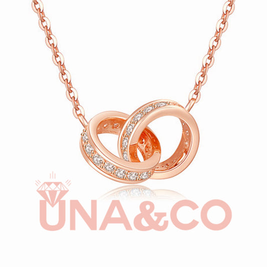 Heart to Heart Two Circle Set Necklace