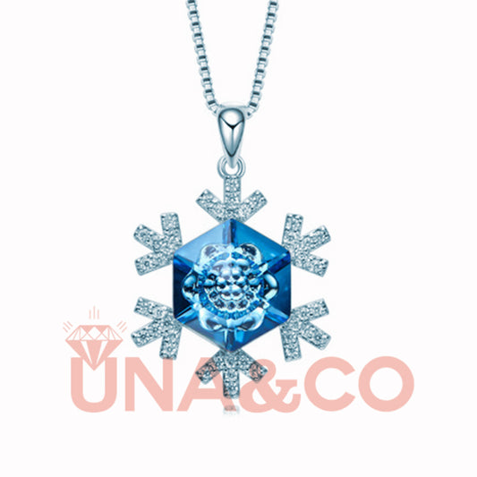 Romantic Christmas Snowflake Crystal Necklace