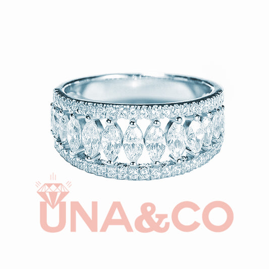 Luxury Fashion Marquise Cut CVD Diamond Ring