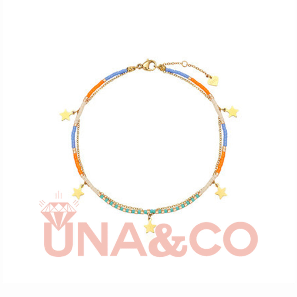 Little Stars Double Layers Colorful Anklet