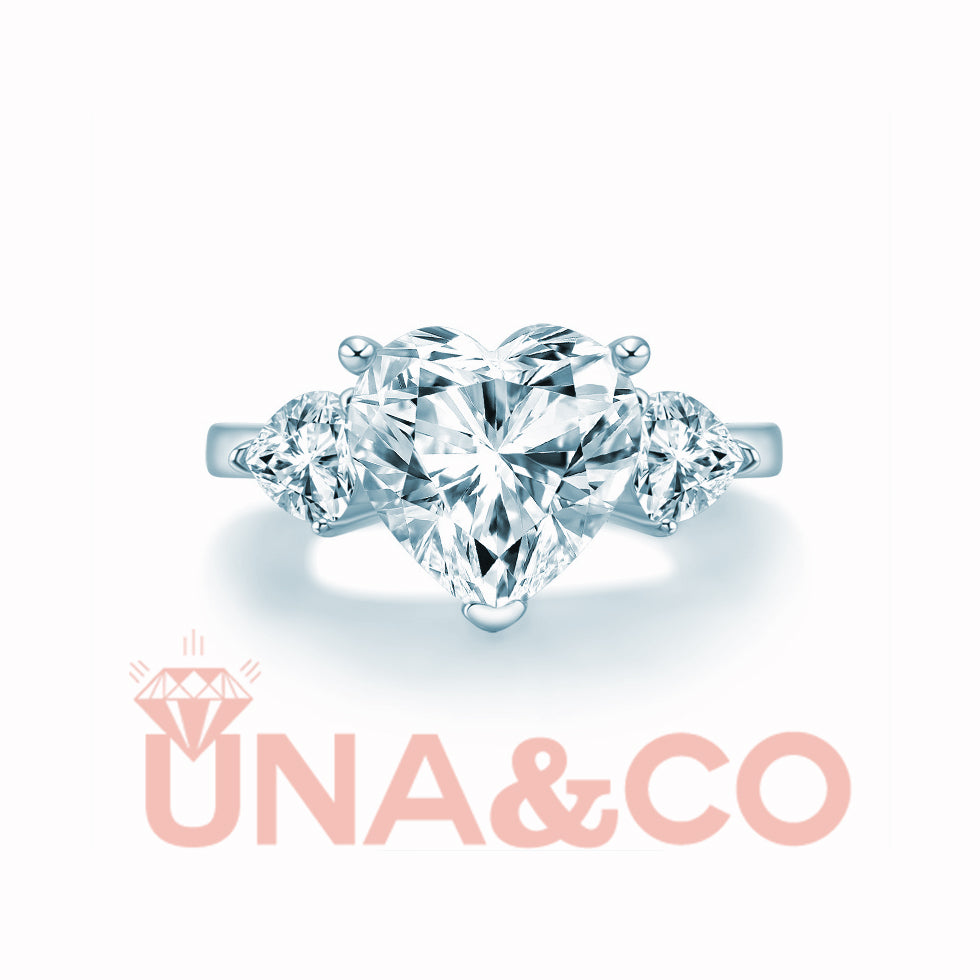 Fashion and Luxury Heart Shaped 3/5 Carat CVD Diamond Ring