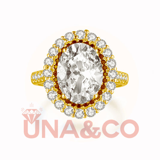 18K Yellow Gold The Queen 4.5CT Moissanite Ring