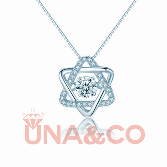 Romantic Hexagram Jumping Necklace
