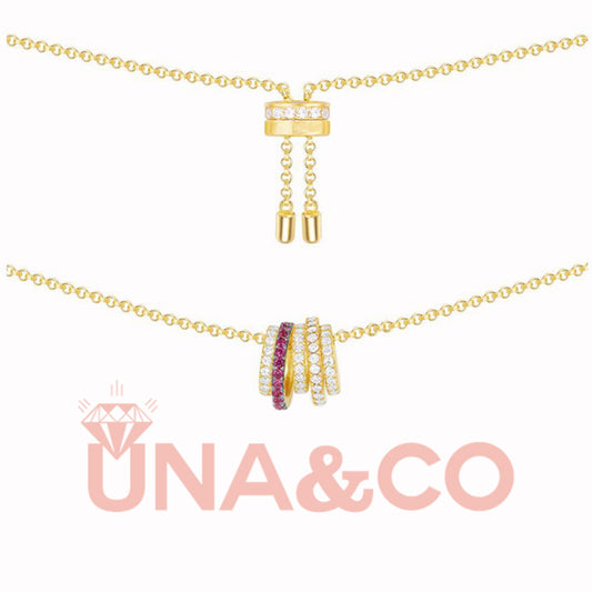 Light Luxury Multiple Rings Adjustable Necklace