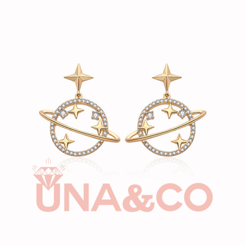 Fantastic Unique Universe and Stars Earrings