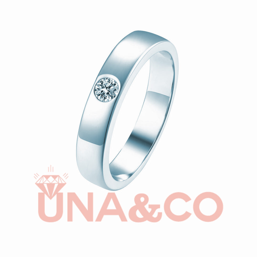 Graceful Unisex Bezel Setting Ring