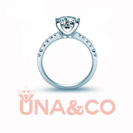 Fashion Luxury Princess Square-shaped CVD Diamond Ring