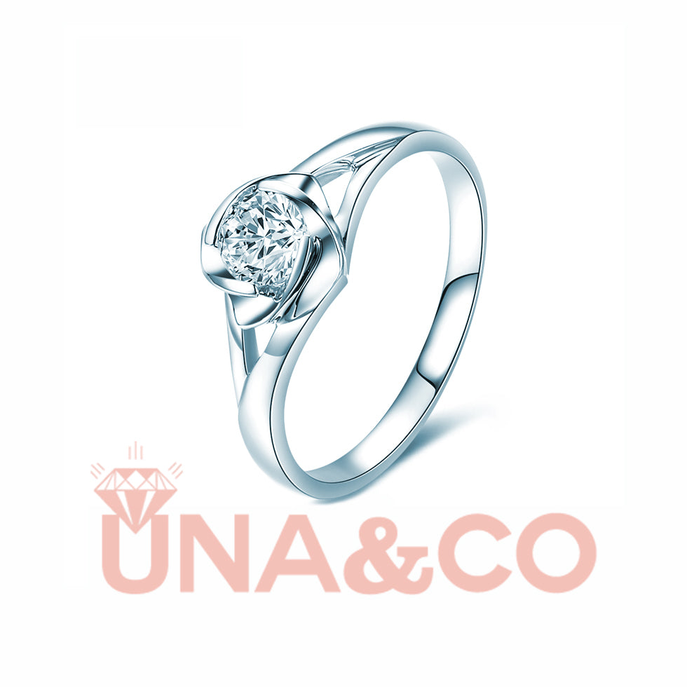 Romantic rose CVD diamond ring