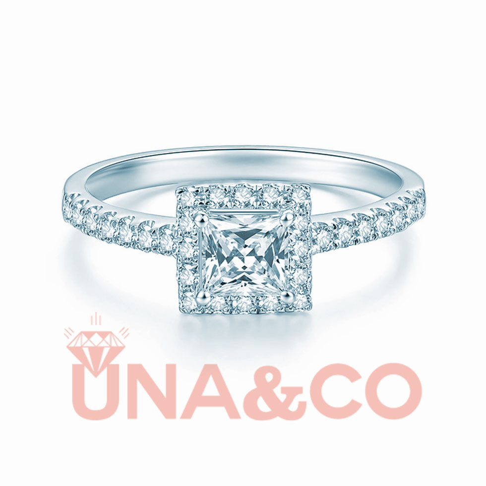 Princess cut special-shaped CVD diamond ring