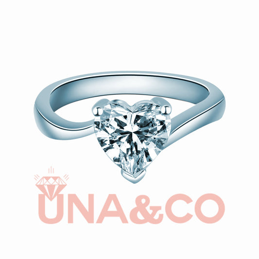 Heart-shaped cvd diamond ring-couple ring