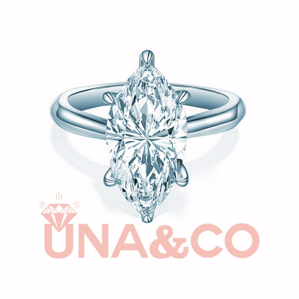Luxury Six Prong Marquise CVD diamond Ring