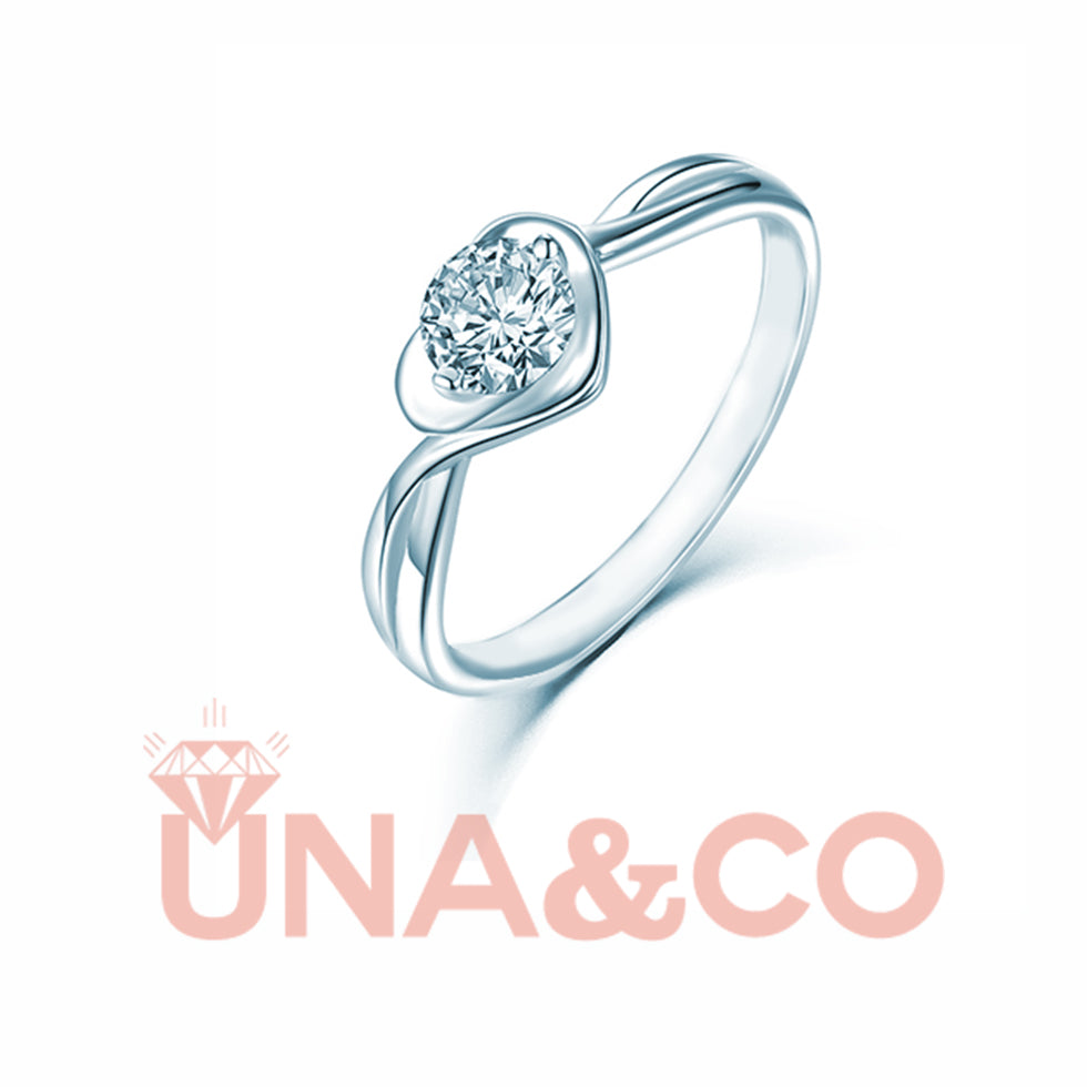 CVD diamond Romantic Heart-shaped Ring