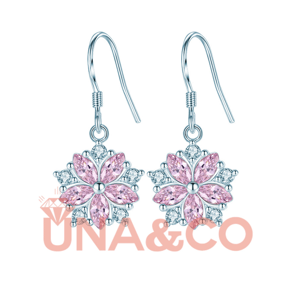 Romantic Snowflake Crystal  Earrings