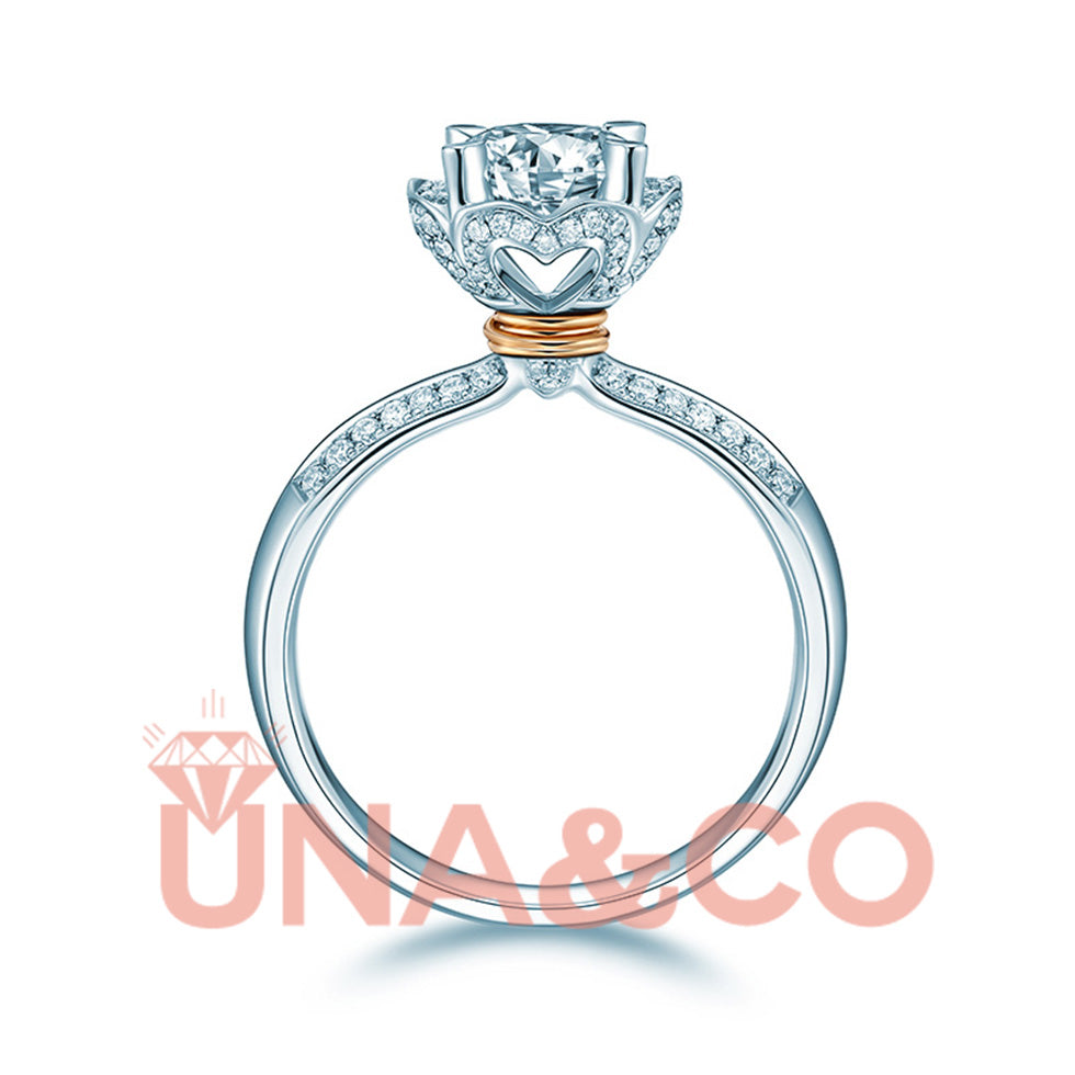 CVD Diamond Ring Twined by Rosegold