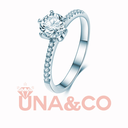 UNA &CO Petal Six Prong Ring
